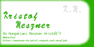 kristof meszner business card